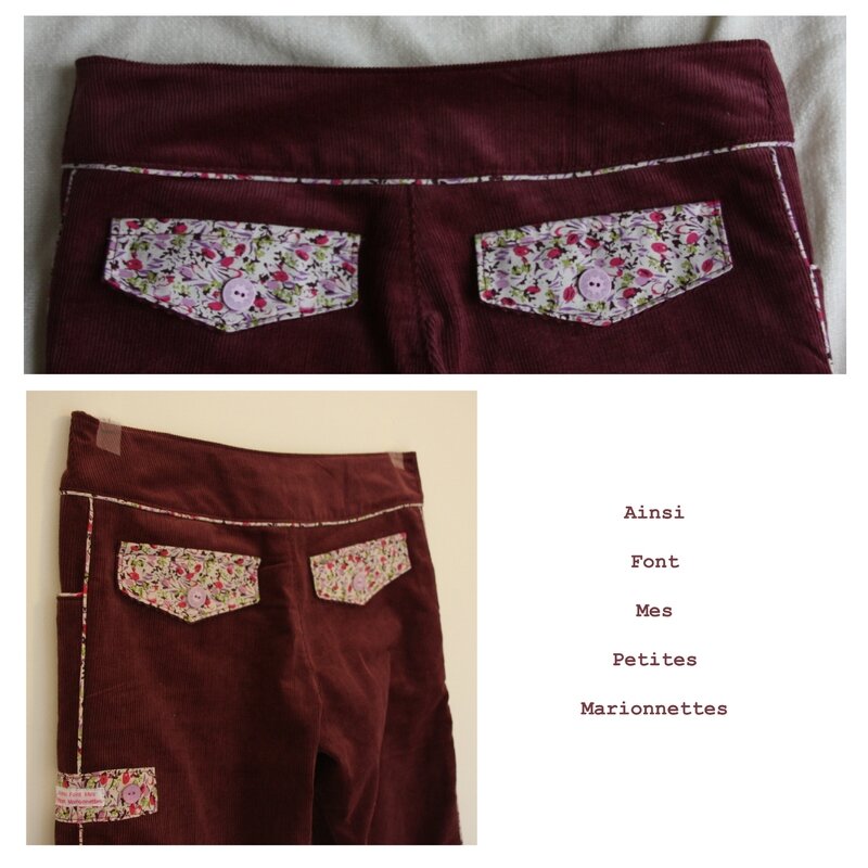 pantalon rose passepoil 5