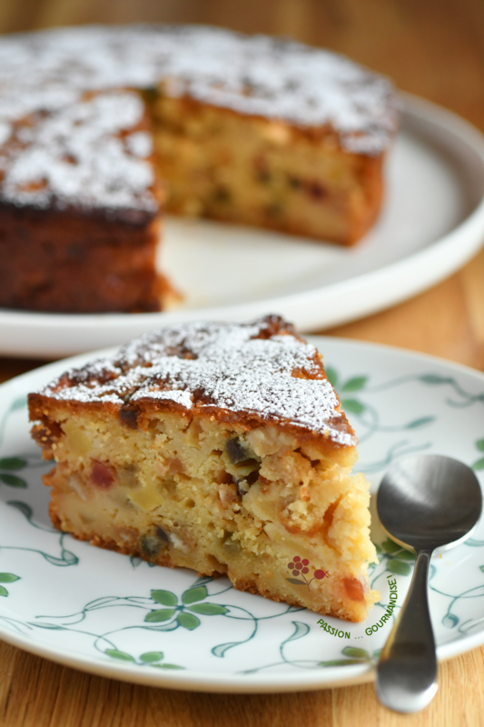 Gâteau chocolat blanc, Ricotta, pommes & fruits confits_4