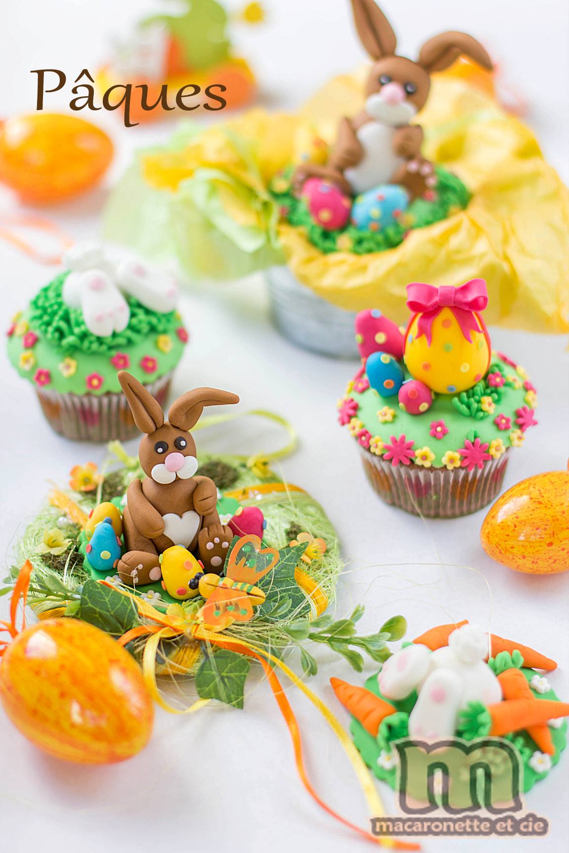 Mini lapin à mettre dans le panier | décoration de gâteau