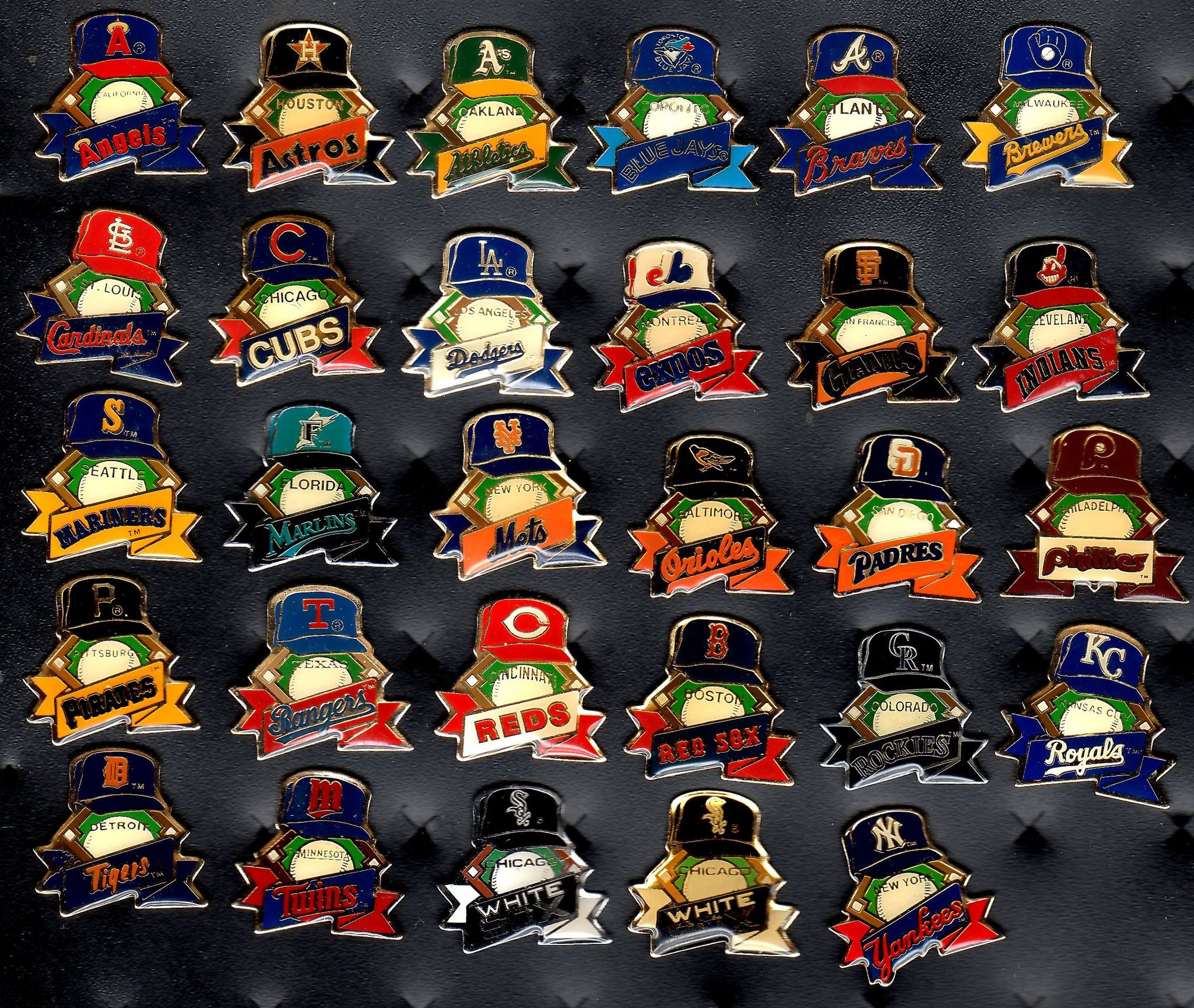 MLB baseball caps pins series from Imprinted Products, complete