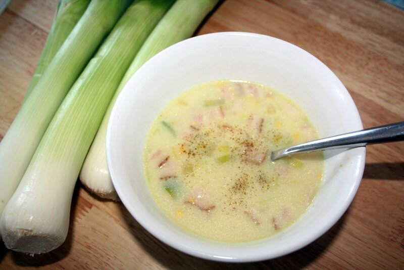 Soupe de maïs et de pomme