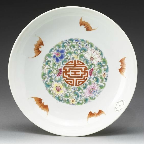 A rare 'famille-rose' tazza, Qianlong seal mark and period (1736-1795)