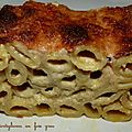 Gratin de tortiglioni aux foie gras