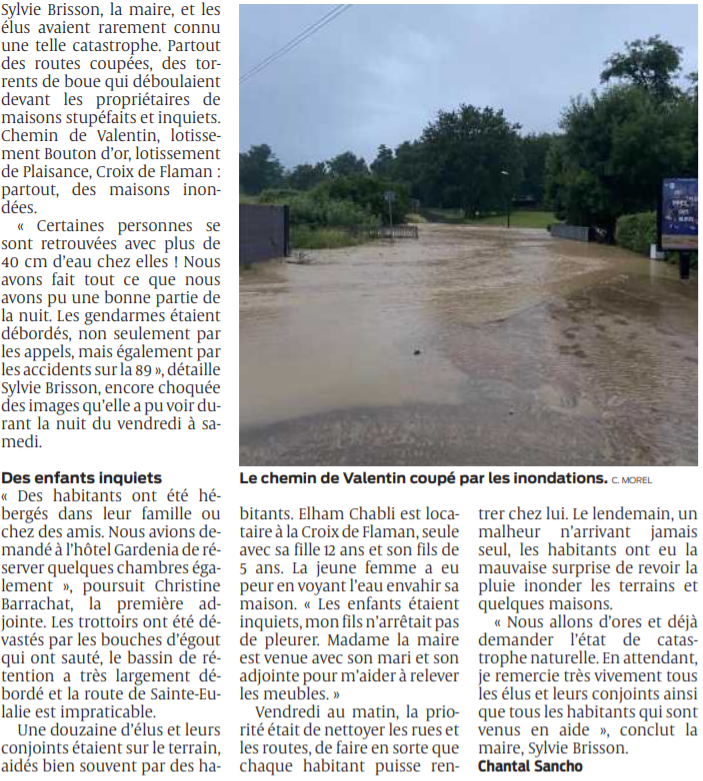2021 06 21 SO Inondations de gros dégâts constatés ce week-end dans la commune2