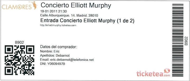 2011 01 Elliott Murphy Sala Clamores Billet