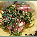 Petites quiches lorraine a la bourrache