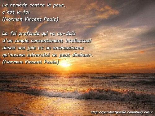 Foi et adversité - Norman Vincent Peale (Citation)