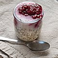 Overnight oats aux framboises