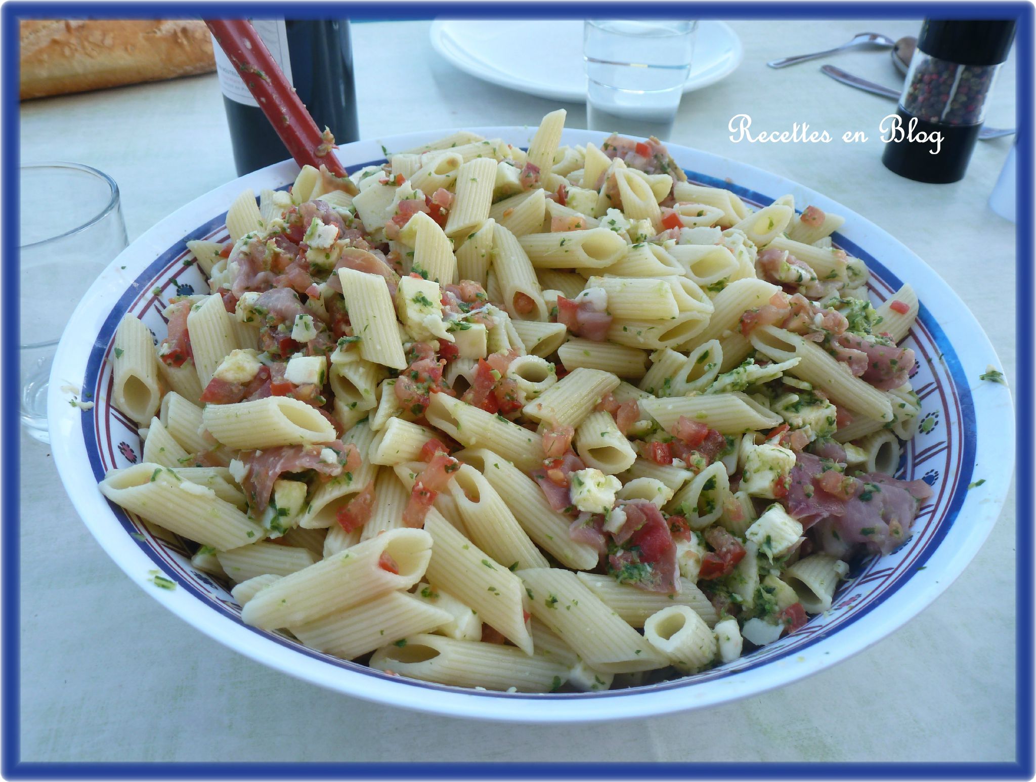 Salade De Pates Aux 3 Fromages Jambon Cru Basilic Recettes En Blog