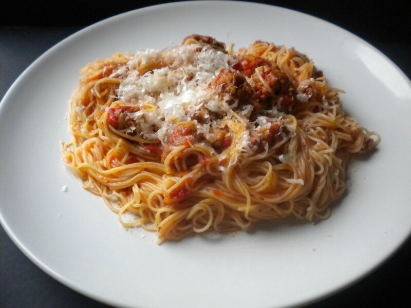 Spaghettis à la saucisse italienne 3