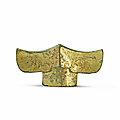 A gilt-bronze sword guard, han dynasty (206 bc-220 ad)