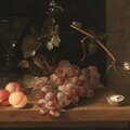  laurens craen (the hague 1620 - middelburg 1664), a still-life of fruit, a walnut, insects and a snail
