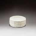 A cream-glazed octagonal powder box and cover, southern song dynasty