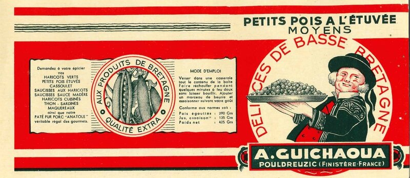 ancien papier buvard publicité thon sardine Bretagne