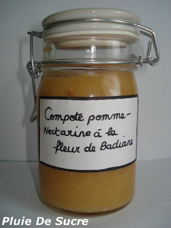 Compote Pomme Nectarine à la fleur de Badiane Pluie De Sucre