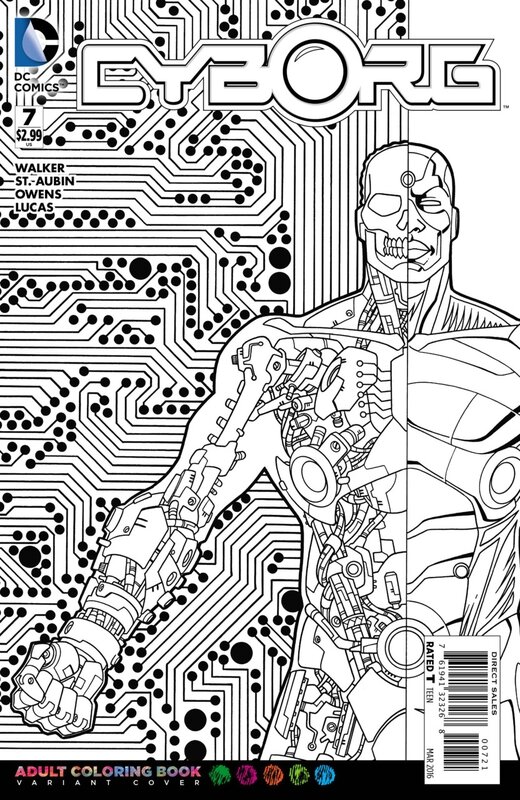 cyborg 7 adult coloring variant