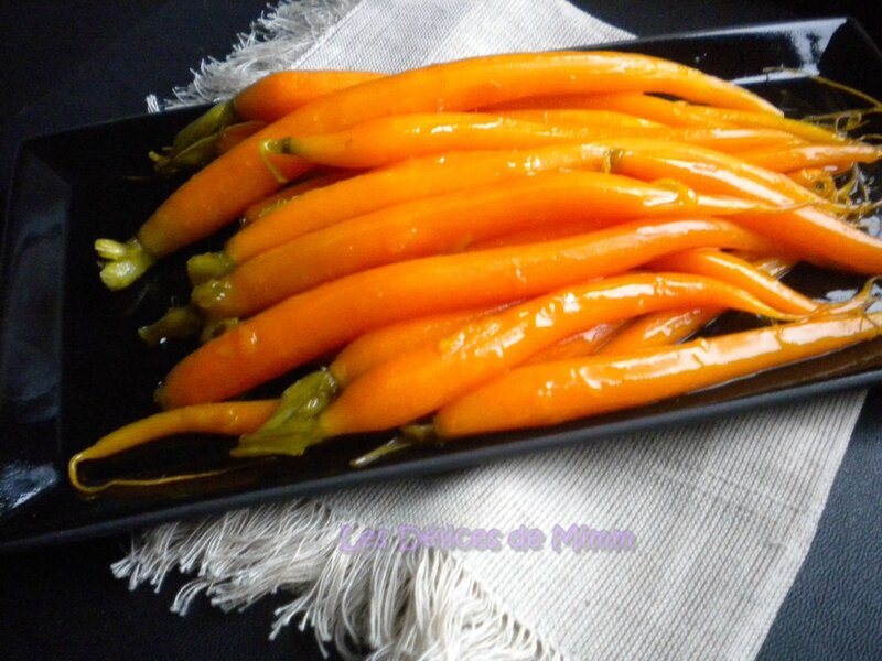 Jeunes carottes glacées à l’orange 3