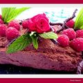 Association framboises et chocolat pour un duo de choc.......
