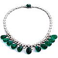 Zambian emerald and diamond necklace
