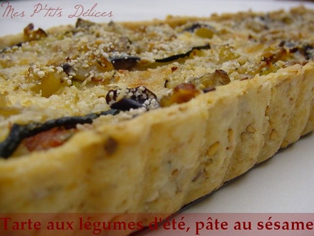 Tarte Aux Lgumes Dt Sur Fond De Pte Au Ssame Mes P Tits Dlices