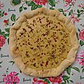 Tarte chocolat blanc - framboise -pistache