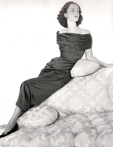 Suzy Parker wearing Christian Dior gown, 1951 - Alain.R.Truong