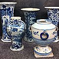 Delft. quatre vases, xviiième siècle