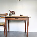 Table ancienne ou bureau en bois brut