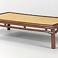 A rare huanghuali waistless daybed, ta, late ming dynasty, 17th century 