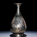 A plain silver pear-shaped vase, yuhuchunping, song dynasty (960-1279)