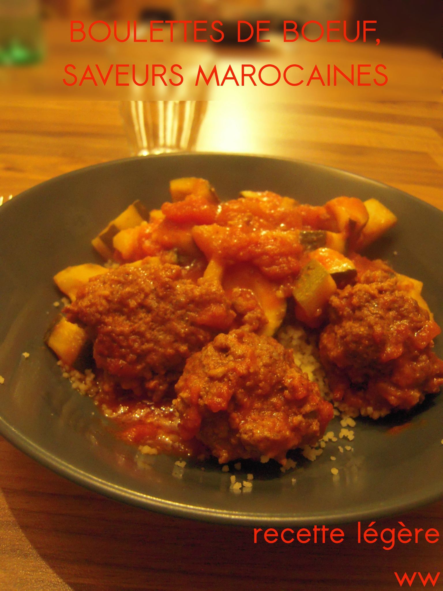 BOULETTES DE BOEUF À LA MAROCAINE ... RECETTE LÉGÈRE Ww - FLAGRANTS ...