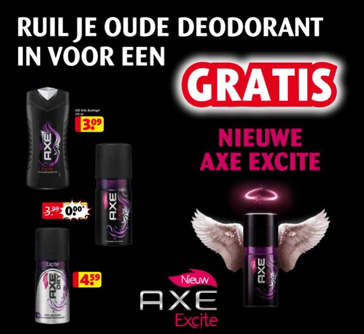 Kruidvat déo Axe Excite gratuit Remboursezmoi!