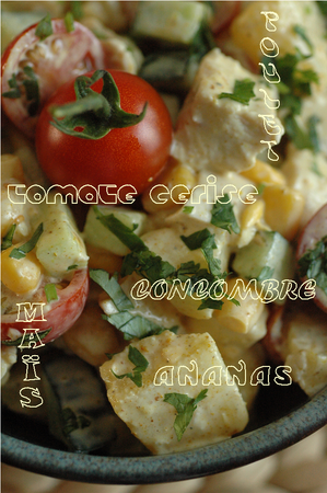 Salade_poulet__ananas__mais__concombre__tomate__curry__coriandre_4