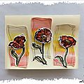 Carte aquarellée : les fleurs froissées