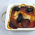 Cocotte de cabillaud et chorizo au coulis de poivron