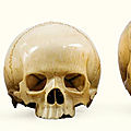 Trois crânes en ivoire d'éléphant, Allemagne, XVIIe-XVIIIe siècle