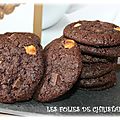 Cookies gourmands double chocolat