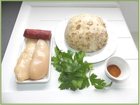 papillotes de poulet au chorizo et céleri-rave1 papillotes de poulet au chorizo et céleri-rave1