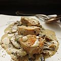 Poulet a la moutarde et aux champignons