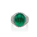An important emerald and diamond 'trombino' ring, by bulgari