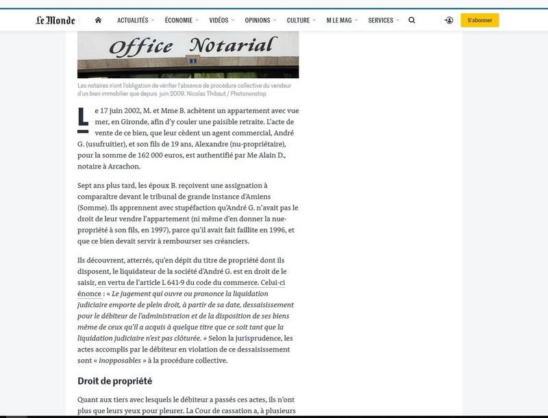 SCP DUCOURAU article Le Monde