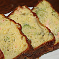 Cake aux echalotes, saumon, brocoli et graines de courge