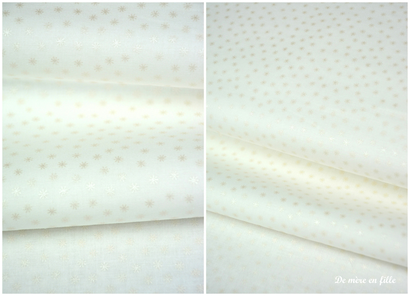 fond blanc étoiles or
