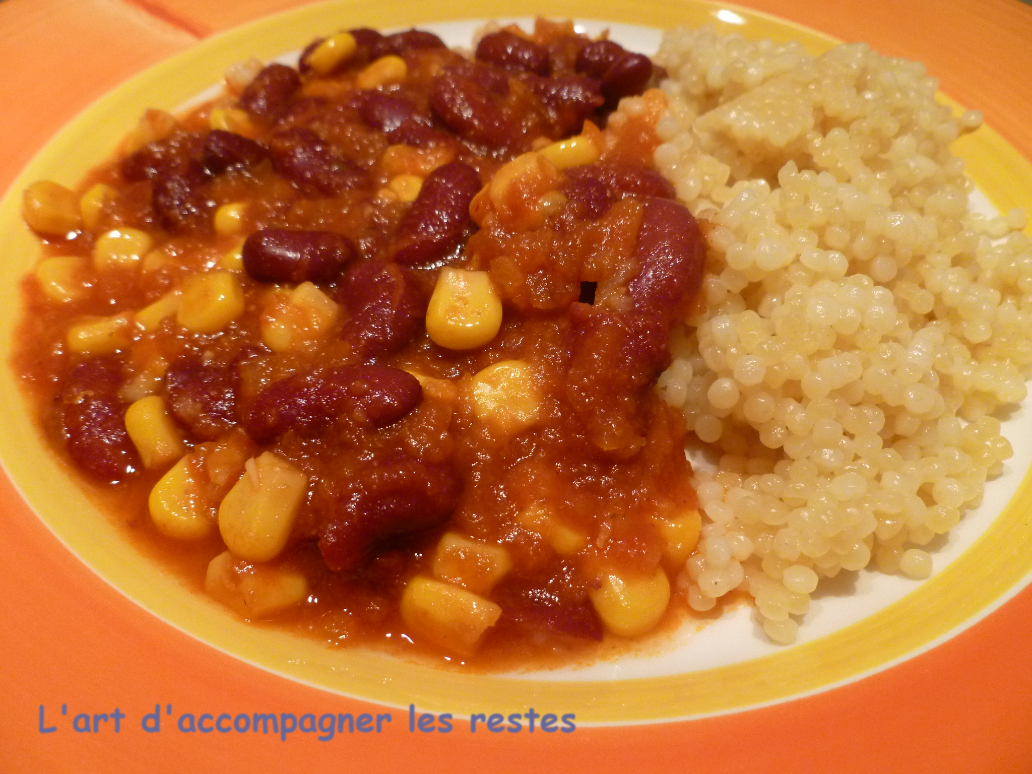 Chili De Haricots Rouges Et Couscous En Perles L Art D Accompagner Les Restes