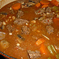 Saute de boeuf aux haricots blancs et autres legumes d'hiver 