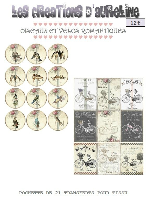 oiseaux et vélos romantiques