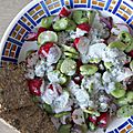 Salade de fèves et radis du chef ottolenghi