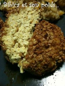 Boulettes de poulet épicées & corn flakes coupe