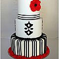 Wedding cake nina couto noir et rouge