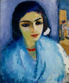 Femme_en_bleue_au_collier_rouge_1907_11_de_Kees_van_Dongen__huiles_sur_toile_55_x_46_cm